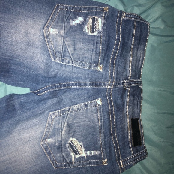 Daytrip Jeans Dark Blue Ripped Skinny Daytrip Jeans Size 24r In